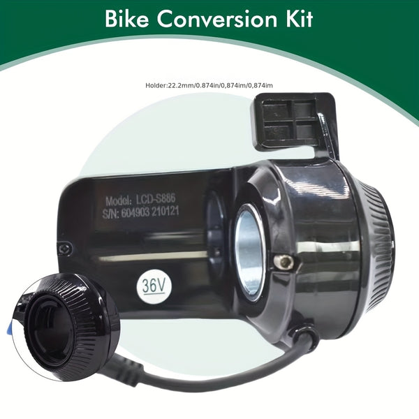 S886 UART2 Electric Bicycle Cycle Snelheidsmeter Fiets Digitaal Stopwatch Ebike Fietsen Odometer Fietscomputer,  Ebike Display, Compact Design, Highquality Electronics, Cyclists