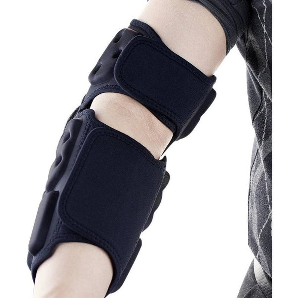 Motorcycle Elbow Guards Motocross Pads Bike Protective Gear Adjustable Adult Black,  Sporty Style, Durable Design, Flexible Padding, Bike Enthusiasts