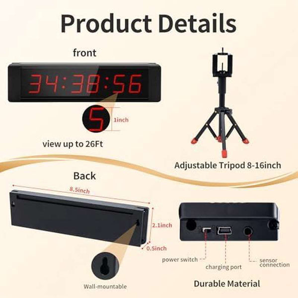 Laser Stopwatch Timer w Built - in Battery - Wireless Timing for Sprint, Field, Bikes Motorcycles