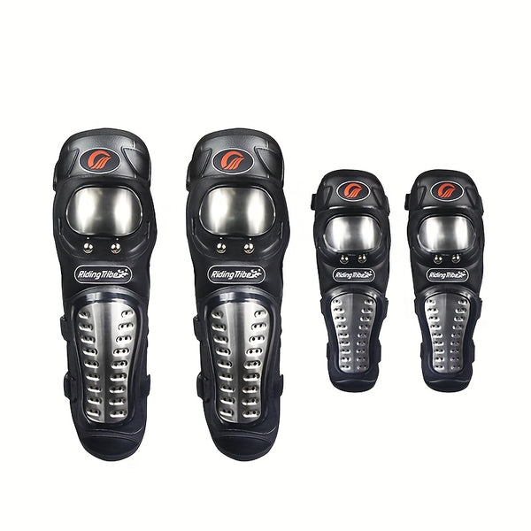 Professional Cycling Protective Gear Four-piece Set - Anti-fall Shoulder, Elbow And Knee Protectors, CE-compliant Set