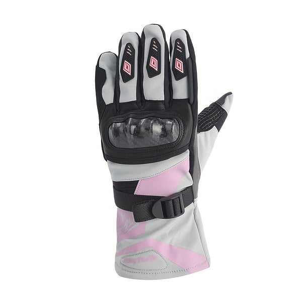 Winter Windproof Cycling Gloves: Detachable Warm Lining + Windproof Shell, Carbon Fiber Protective Gear, Sensitive Touchscreen, Enabling Flexible Operation Even In Sub-Zero Temperatures