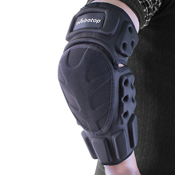 Motorcycle Elbow Guards - Motocross Pads, Dirt Bike Protective Gear for Adults, Adjustable, Black