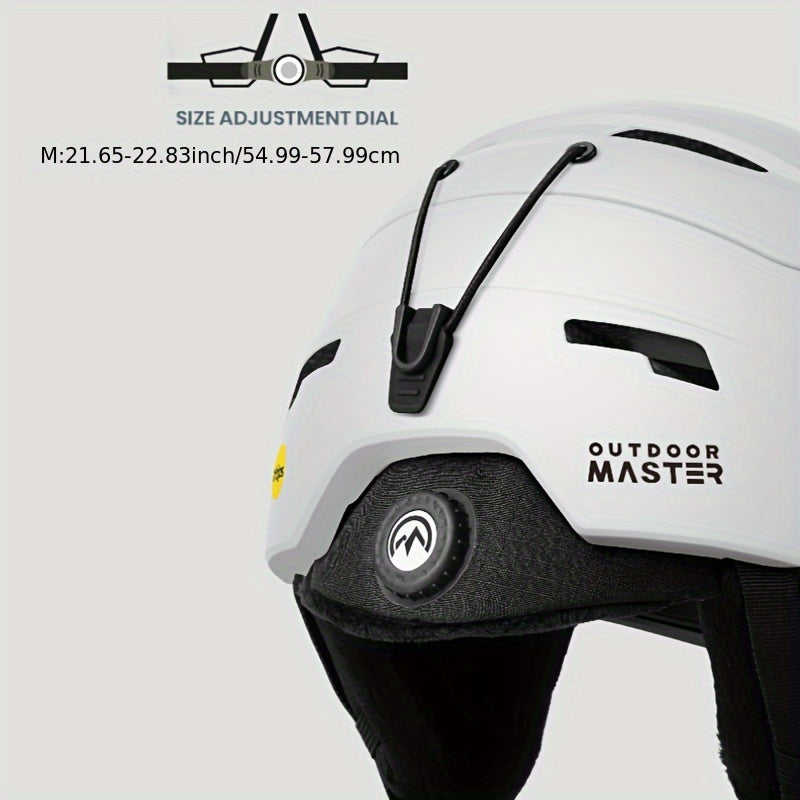 OutdoorMaster ELK MIPS Ski Helmet - Ski Sports Helmet Ski Helmet For Men And Women, Youth, Suitable For Skiing, Skiing, Shockproof\u002F Windproof Protective Equipment, Lightweight, Comfortable, Breathable, Adjustable Size