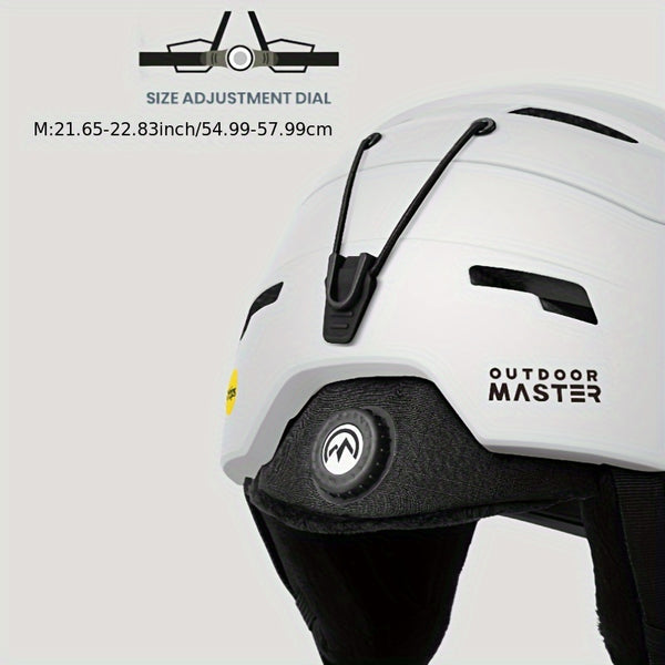 OutdoorMaster ELK MIPS Ski Helmet - Ski Sports Helmet Ski Helmet For Men And Women, Youth, Suitable For Skiing, Skiing, Shockproof\u002F Windproof Protective Equipment, Lightweight, Comfortable, Breathable, Adjustable Size