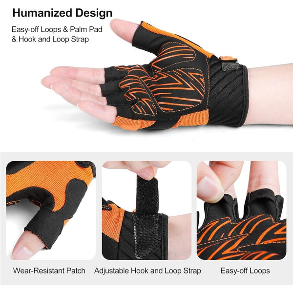 Fingerl Cycling Gloves Breathable Protective for Road Mountain Bike MTB Riding, Cycling Gear, Breathable Design, Fingerless Gloves, Flexible Material, Durable Material, Protective Gloves, Cyclists, Outdoor Enthusiasts