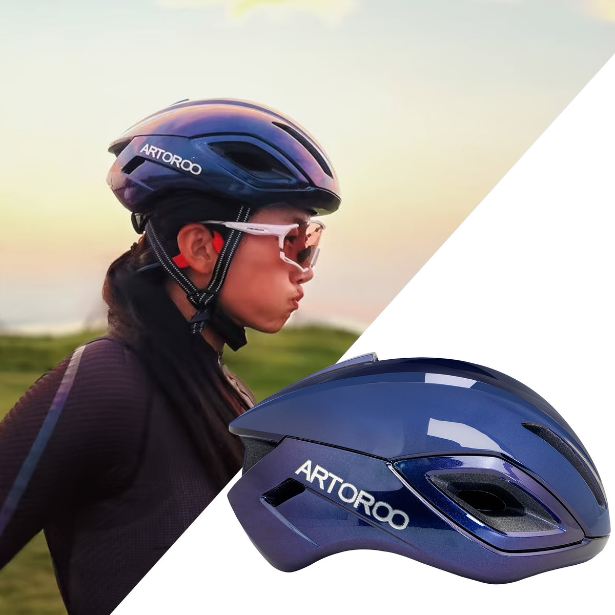 ARTOROO Adult Road Bike Helmet for Men Women, Lightweight Mountain Road Bicycle Helmet, Aero Bike Cycling Helmet Adjustable for Mens, Cycle Helmet Men, Sporty Style, Modern Helmet, Highquality Materials, Impactresistant Shell, Women Cyclists