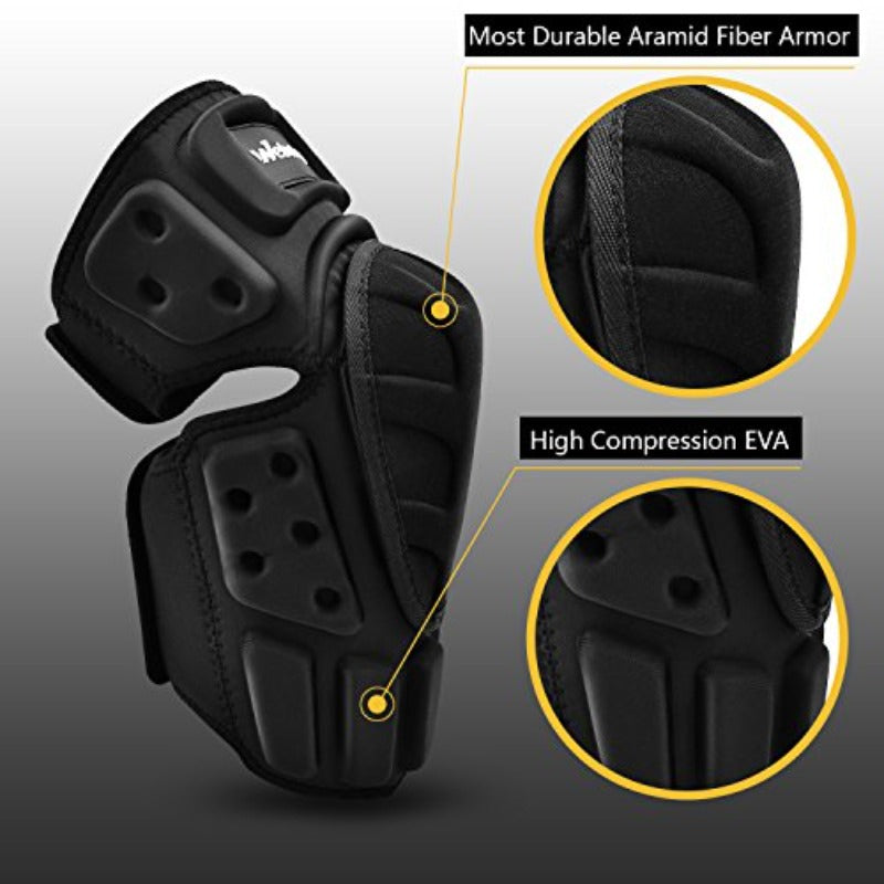 Webetop Heavy-Duty Motorcycle Elbow Guards for Adults - Adjustable Motocross Elbow Pads with Aramid\u002F, Ventilated Cooling System & Quick-Release Strap - Dirt Bike, MTB, Skiing, Snowboarding Protective Gear (Unisex Fit)