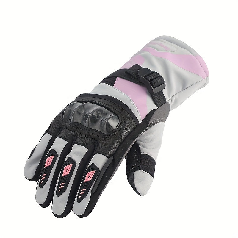 Winter Windproof Cycling Gloves: Detachable Warm Lining + Windproof Shell, Carbon Fiber Protective Gear, Sensitive Touchscreen, Enabling Flexible Operation Even In Sub-Zero Temperatures