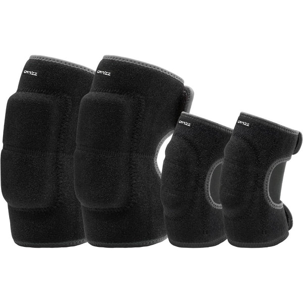 ONTYZZ Soft Knee & Elbow Pads with Thick SBR Padding - Adjustable Suitable for Cycling, Skating, Soccer, Hockey - Breathable, -Slip, Easy Fit (Ideal for &)