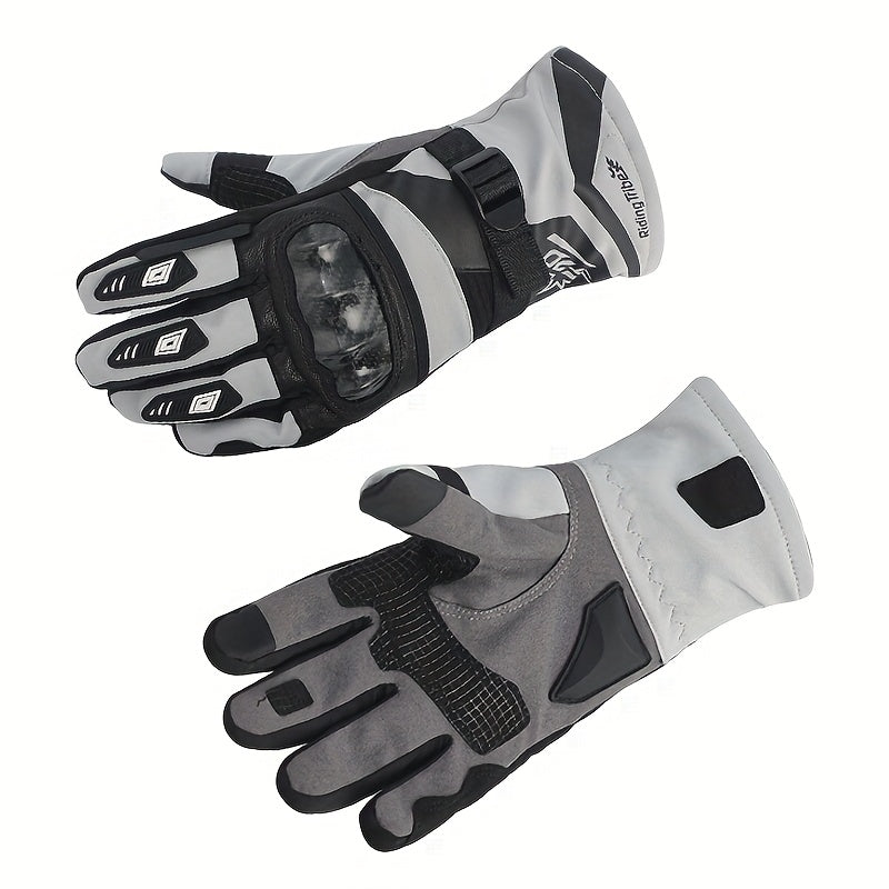 Winter Windproof Cycling Gloves: Detachable Warm Lining + Windproof Shell, Carbon Fiber Protective Gear, Sensitive Touchscreen, Enabling Flexible Operation Even In Sub-Zero Temperatures