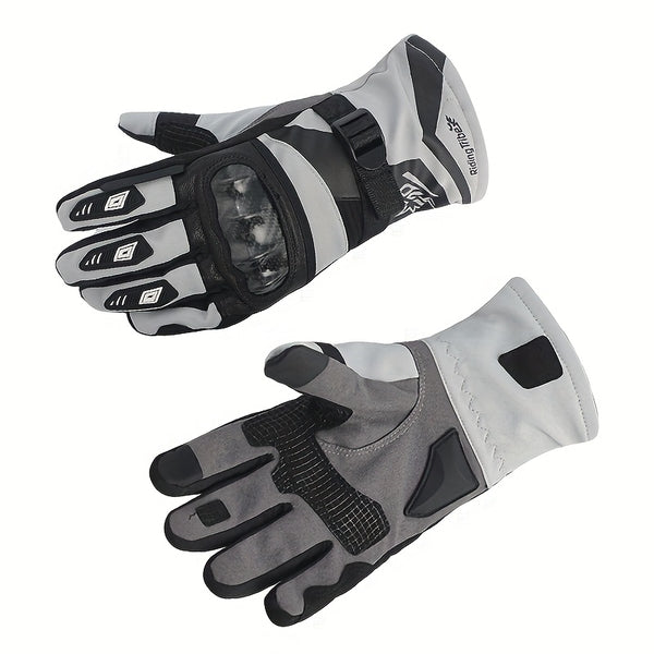 Winter Windproof Cycling Gloves: Detachable Warm Lining + Windproof Shell, Carbon Fiber Protective Gear, Sensitive Touchscreen, Enabling Flexible Operation Even In Sub-Zero Temperatures
