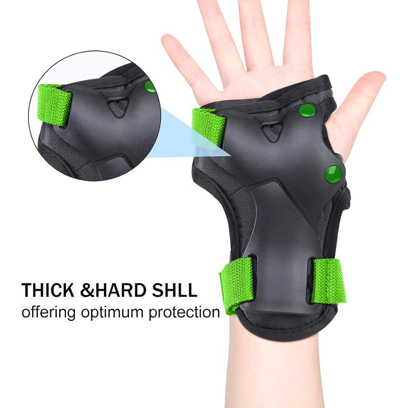 TXJ Sports\u002FYouth Knee Pads Elbow Pads with Wrist Guards Protective Gear Set 6 Pack for 3-14 Years Skateboard Sports Skateboarding Roller Skating Bicycling