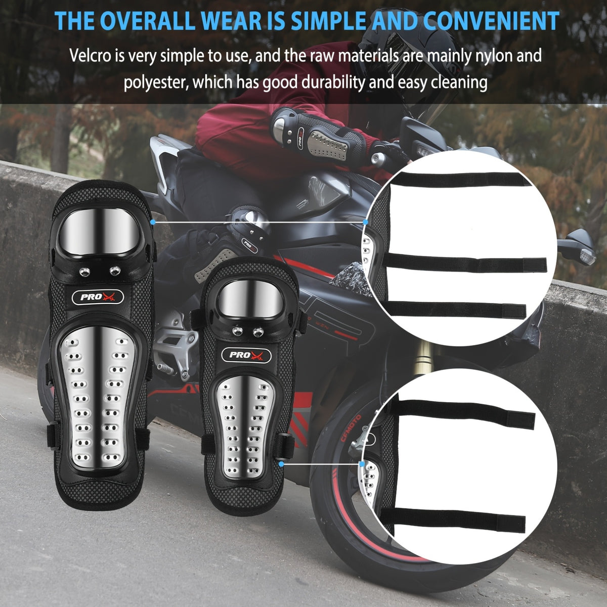 Bicycle Equipment, Motorcycle Protectors, 4pcs Motorcycle Knee And Elbow Pad Set, Stainless Steel Non Woven Body, Black, Outdoor Sports Equipment For Cycling, Skiing, Skateboarding, Airsoft Guns