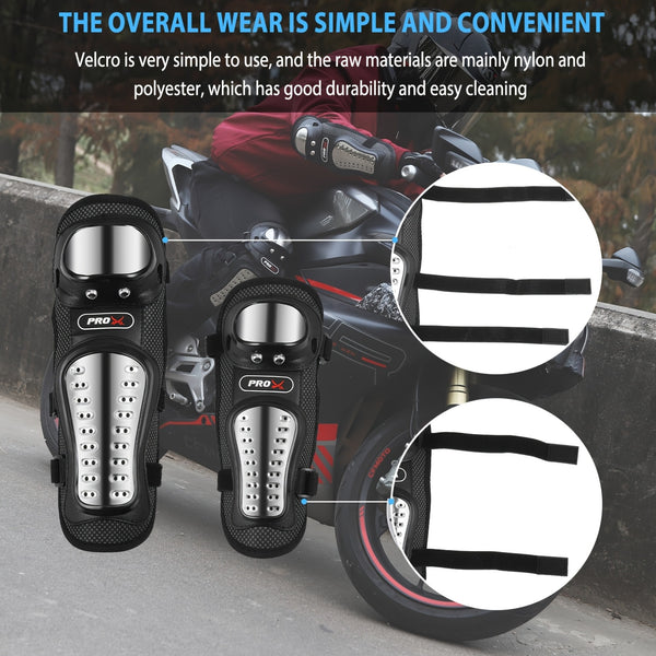 Bicycle Equipment, Motorcycle Protectors, 4pcs Motorcycle Knee And Elbow Pad Set, Stainless Steel Non Woven Body, Black, Outdoor Sports Equipment For Cycling, Skiing, Skateboarding, Airsoft Guns
