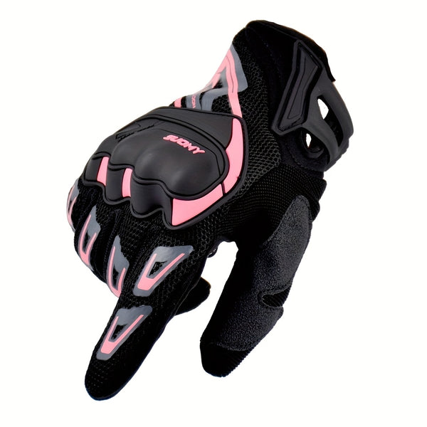 Women'S Motorcycle Riding Gloves - Touch Screen Breathable Non-slip Gloves with Adjustable Wrist, Ergonomic Design, Suitable for MBX\u002F MTB\u002F ATV\u002F Off-road Vehicles, Motorcycle Gloves, Outdoor Riding Gear