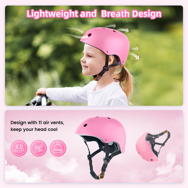 Kids Bike Helmet, Adjustable And Multi-Sport, Shock-absorbing ABS, Comfortable Padding, Ventilated Design, From Toddler, Helmet For 18.89''- 21.65''