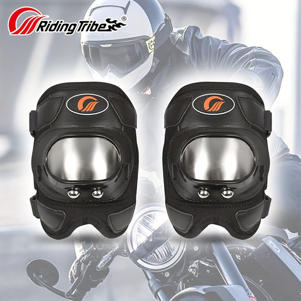 Lightweight Motorcycle & Cycling Protective Gear - Ultra-Light Breathable Mesh Elbow & Knee Pads with Adjustable Hook-and-Loop Closure, Foldable Design for Space-Saving Storage, Impact-Resistant Padding - Ideal for Urban Commuting
