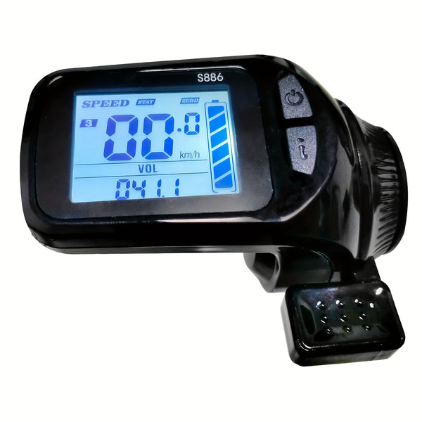 S886 UART2 Electric Bicycle Cycle Snelheidsmeter Fiets Digitaal Stopwatch Ebike Fietsen Odometer Fietscomputer,  Ebike Display, Compact Design, Highquality Electronics, Cyclists