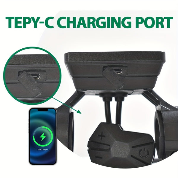 M5C-2 UART2 Electric Bicycle Computer - USB-Powered Bike Speedometer & Odometer with Digital Display, Multi-Color Backlight, Stopwatch, Trip Meter, Real-Time Speed\u002FDistance Tracking, Compatible with E-Bikes & Smartphones (No Battery Required)