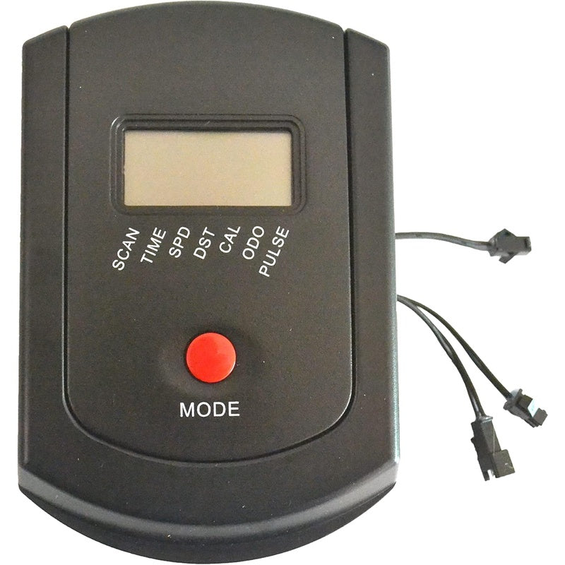Digital Bike Computer Monitor Console with LCD Display, Speedometer, Heart Rate Tracker & Cadence\u002FPulse Compatibility - JST Port Compatible for \u002FOutdoor Spin, Stationary, E- (Mode\u002FTime\u002FDistance Tracking)