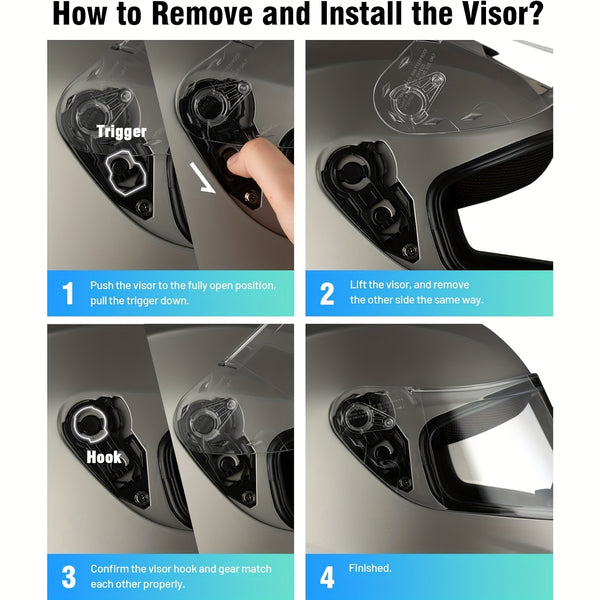 1 Carbon Fibre Pattern Flip-Up with Large Rear Wing & Dual-Lens System - All-Season Street Style Dual-Purpose for Motorcycle Riding & Casual Wear, Aerodynamic Design, Enhanced Visibility, Fit, Durable & Lightweight Construction, All-Season Use