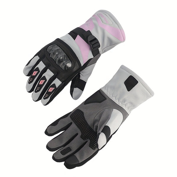 Winter Windproof Cycling Gloves: Detachable Warm Lining + Windproof Shell, Carbon Fiber Protective Gear, Sensitive Touchscreen, Enabling Flexible Operation Even In Sub-Zero Temperatures