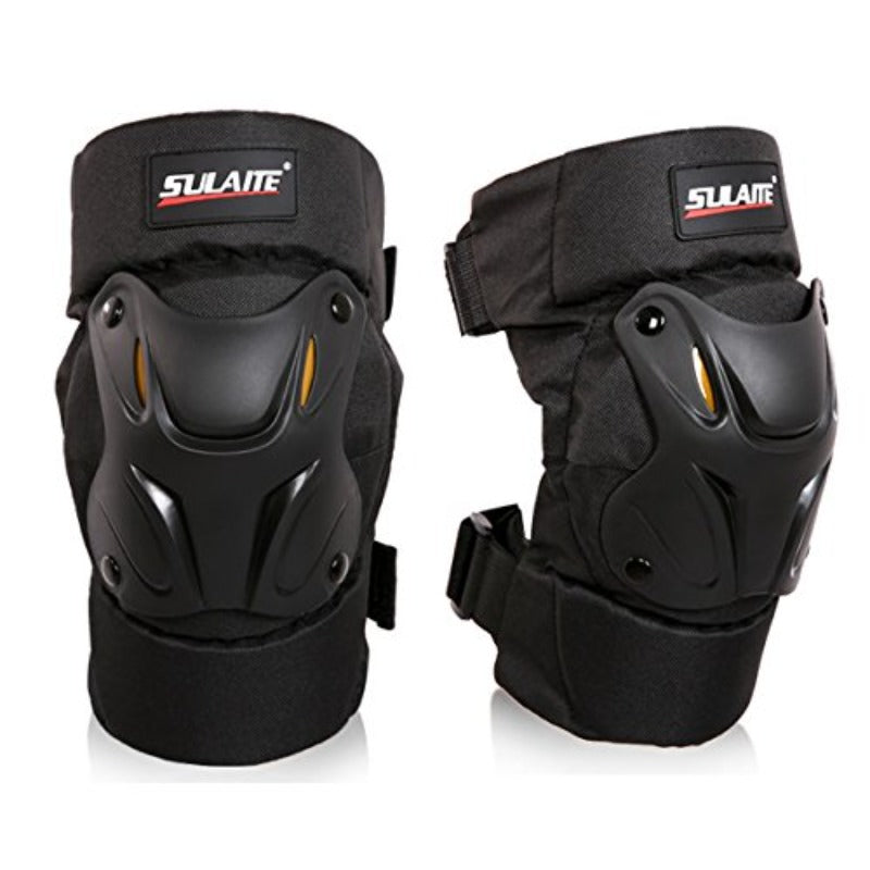 1 Pair GLEIM Heavy-Duty Tactical Knee Pads for Men & Women - Industrial\u002FConstruction\u002FGardening\u002FMotorcycle\u002FBiking Knee with Foam & PP, Adjustable One-Size-Fits-All, Breathable Gel Cushioning (Black\u002FRed)