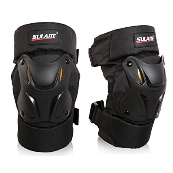 1 Pair GLEIM Heavy-Duty Tactical Knee Pads for Men & Women - Industrial\u002FConstruction\u002FGardening\u002FMotorcycle\u002FBiking Knee with Foam & PP, Adjustable One-Size-Fits-All, Breathable Gel Cushioning (Black\u002FRed)