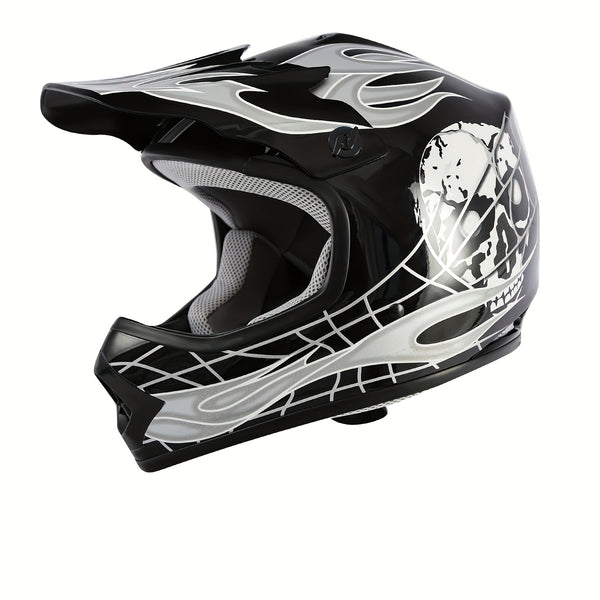 XFMT DOT Youth Teen Black\u002FBlue Skull for Dirt Bike ATV Motorcycle S\u002FM\u002FL\u002FXL