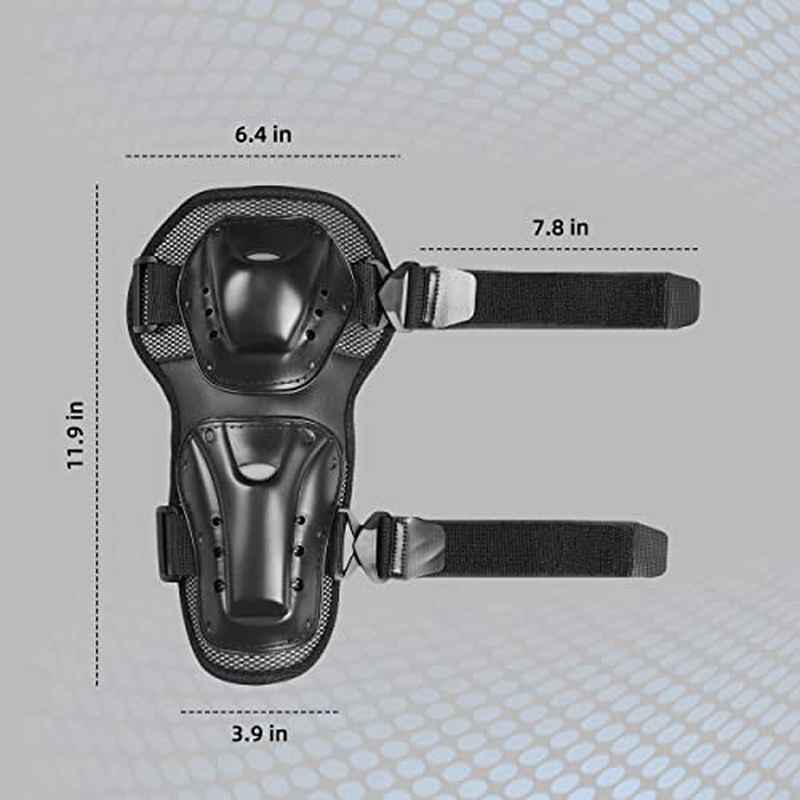 Motorcycle Knee Elbow Pads for Adults( 4pcs) Adjustable for Cycling, Skating, Skateboarding( Upgraded Ver 2pcs), Skating Gear, Lightweight Design, Highquality Material, Breathable Fabric, Cyclists