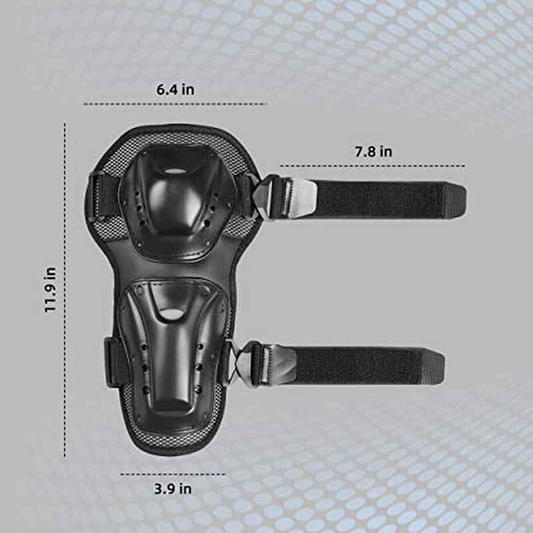Motorcycle Knee Elbow Pads for Adults( 4pcs) Adjustable for Cycling, Skating, Skateboarding( Upgraded Ver 2pcs), Skating Gear, Lightweight Design, Highquality Material, Breathable Fabric, Cyclists