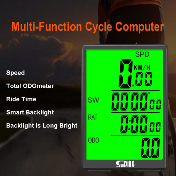 Bicycle Speedometer 31 functions Odometer Wireless Cycle Bike Computer Bicycle Handlebar Stopwatch Round with LCD Display & Multi-Functions for Most Bikes, Bike Speedometer, Bicycle Accessories, Bike Tracker, Cycling Computer, Bike Odometer