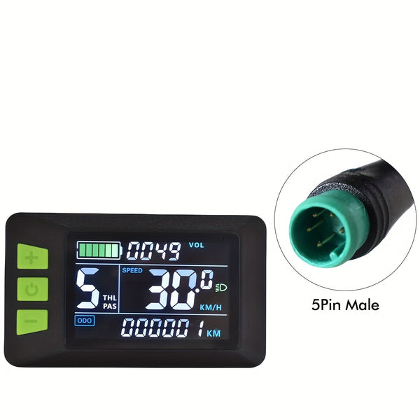 P3C UART2 Wired Ebike Bicycle Computer Bicycle Speedometer Cycling Odometer Versatile Electric Bicycle Accessories, Ebike Computer, Cycling Performance Tracker, Modern Ebike Tech, Commuters