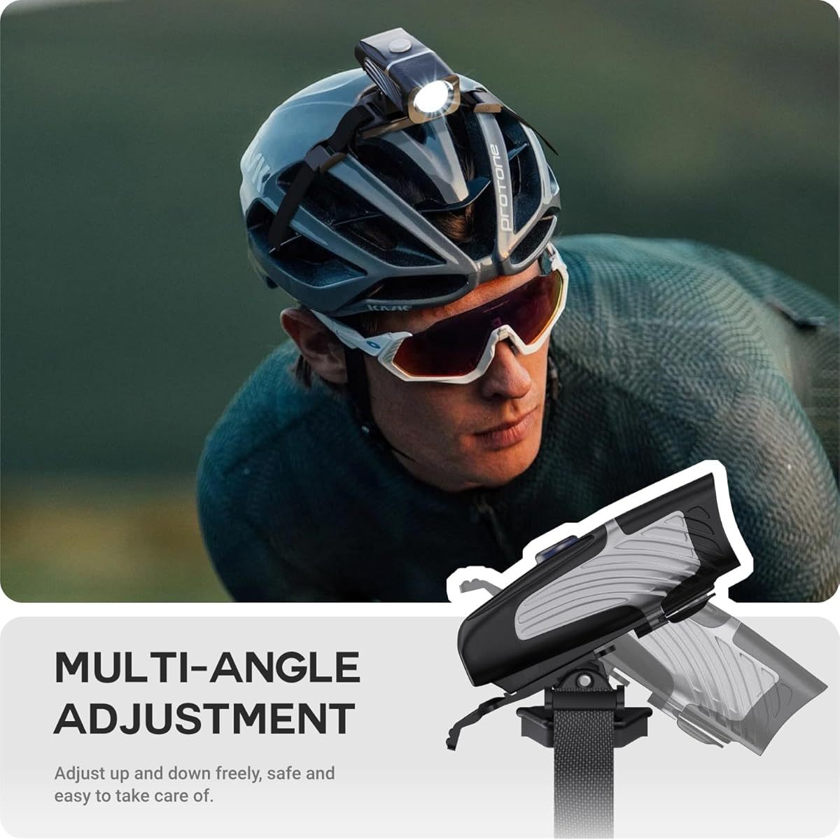 TUSITA Helmet Mount with Multi-Angle Adjustment & Tool-Free Installation - Compatible with NiteRider F\u002FCordless, Lumina, Minuet, Mako Headlights - Secure, Lightweight (30g), Compatible with Helmets for, Commuting, Mountain\u002FRoad - Compatible with