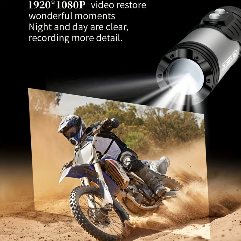 Cycling Recorder With WiFi, Bike Motorcycle Helmet Camera, 1080P High-definition Camera With 64G Memory Card