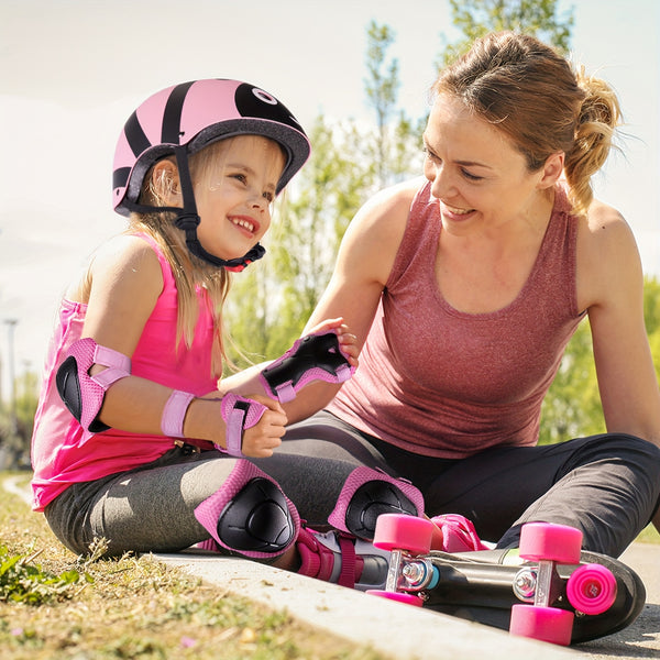 Kids Helmet For 5+ Years Old Boys & Girls Toddler, Bike Helmets Lightweight With Protective Gear- Various Sports Helmet, Safety Protection Gear For Cycling, Kids Bike Helmet With Knee & Elbow Pads Set