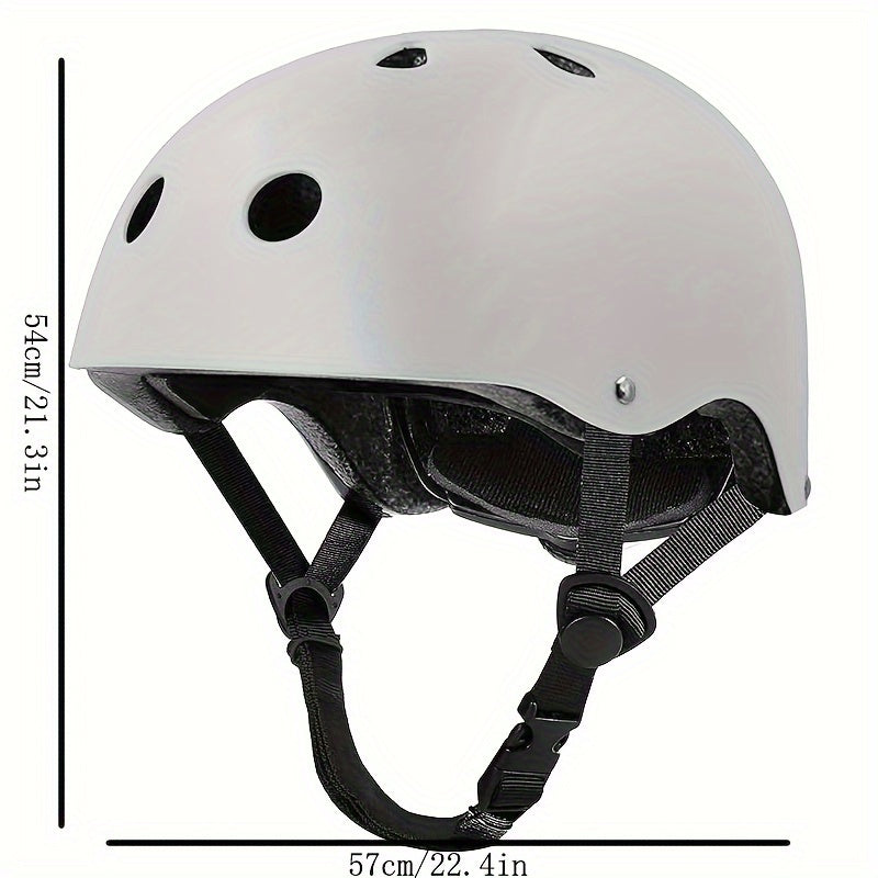 Stylish and Cool Helmet Adjustable Stylish and Cool Helmet, Paintable for Halloween, Christmas, Birthday Gift, Suitable for a Variety of Sports (Black, White)