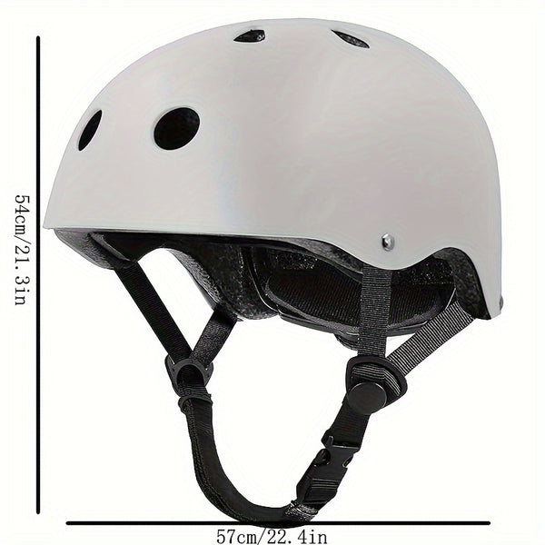 Stylish and Cool Helmet Adjustable Stylish and Cool Helmet, Paintable for Halloween, Christmas, Birthday Gift, Suitable for a Variety of Sports (Black, White)