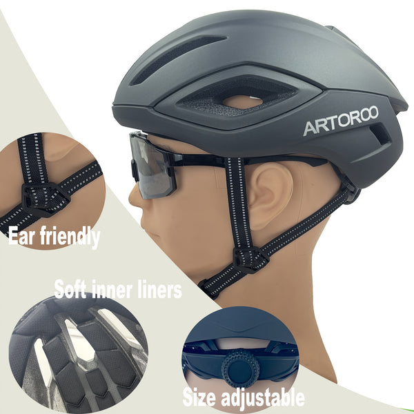 ARTOROO Adult Road Bike Helmet for Men Women, Lightweight Mountain Road Bicycle Helmet, Aero Bike Cycling Helmet Adjustable for Mens, Cycle Helmet Men, Sporty Style, Modern Helmet, Highquality Materials, Impactresistant Shell, Women Cyclists