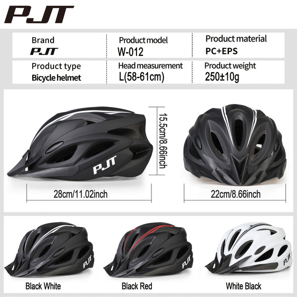 The PJT Bike Helmet Features a Detachable Visor And Meets CPSC\u002FCE Standards, Offering High-Quality Protection with a 0.7Mm Thick PC And a 501 Density EPS Surface Treated with a Matte Finish. It Includes Tested Safety Straps, an Adjustment System