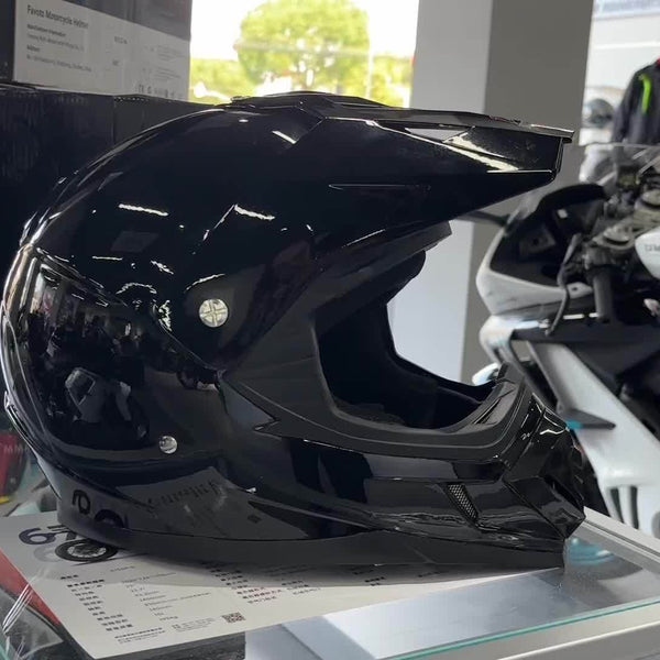 AINHFAAD Off-road Helmet For Teenagers. Small Head Circumference DOT\u002FECE Off-road Helmet. Wide-angle View. Ventilated And Breathable. ABS Material. Unisex. Breathable Black Matte And Shiny Finish.