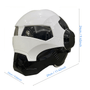 Dual-Sport Modular Gloss White Protective Headgear- Quick-Release Visor, Removable Liner for Easy Cleaning