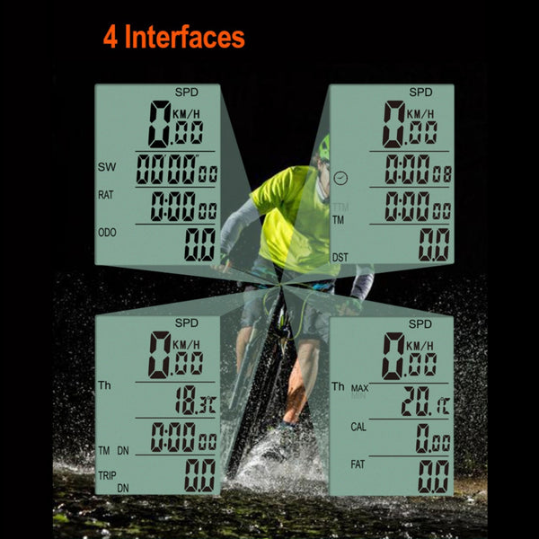 Bicycle Speedometer 31 functions Odometer Wireless Cycle Bike Computer Bicycle Handlebar Stopwatch Round with LCD Display & Multi-Functions for Most Bikes, Bike Speedometer, Bicycle Accessories, Bike Tracker, Cycling Computer, Bike Odometer