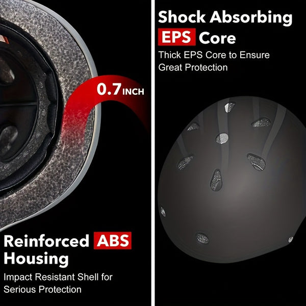 Stylish and Cool Helmet Adjustable Stylish and Cool Helmet, Paintable for Halloween, Christmas, Birthday Gift, Suitable for a Variety of Sports (Black, White)