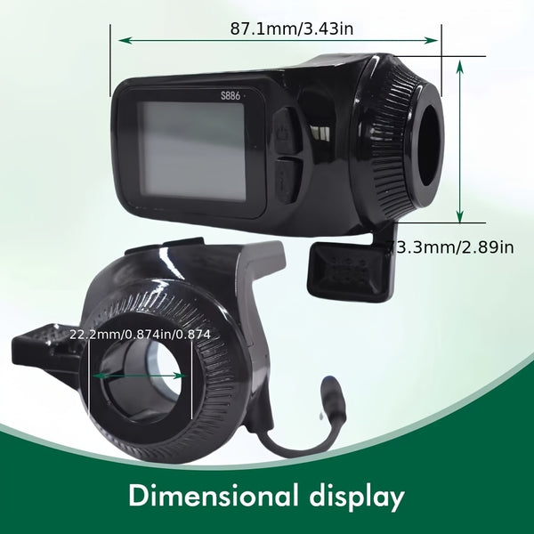 S886 UART2 Electric Bicycle Cycle Snelheidsmeter Fiets Digitaal Stopwatch Ebike Fietsen Odometer Fietscomputer,  Ebike Display, Compact Design, Highquality Electronics, Cyclists