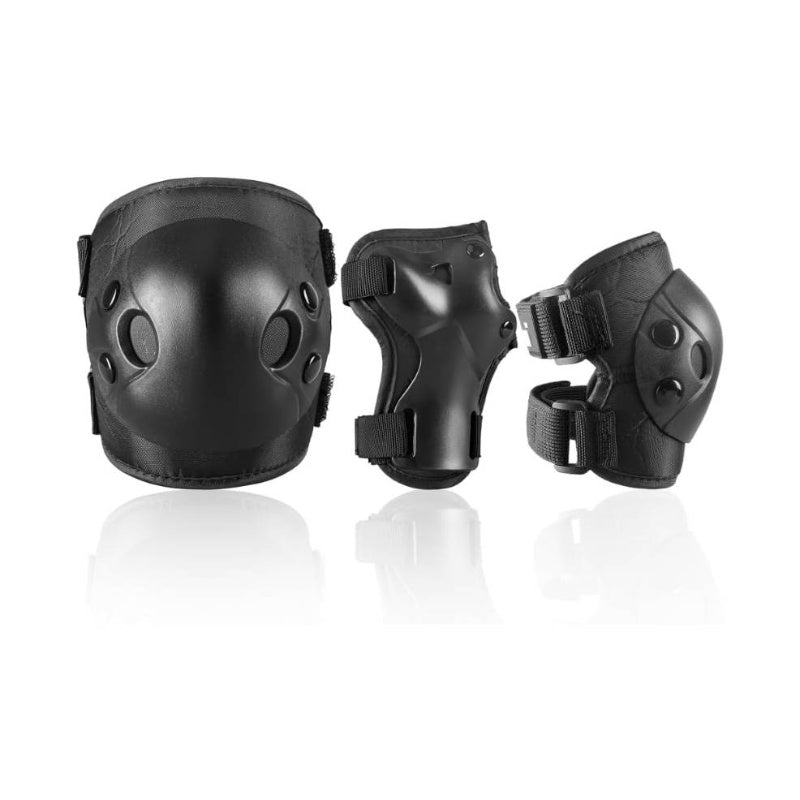 Youth & Adult Protective Gear Set - Heavy-Duty Knee Pads, Elbow Pads & Wrist Guards with Impact-Resistant Padding, Adjustable Straps & Buckles - Ideal for Skateboarding, BMX, Roller Skating, Cycling, Scooter Riding - Durable Textile Material